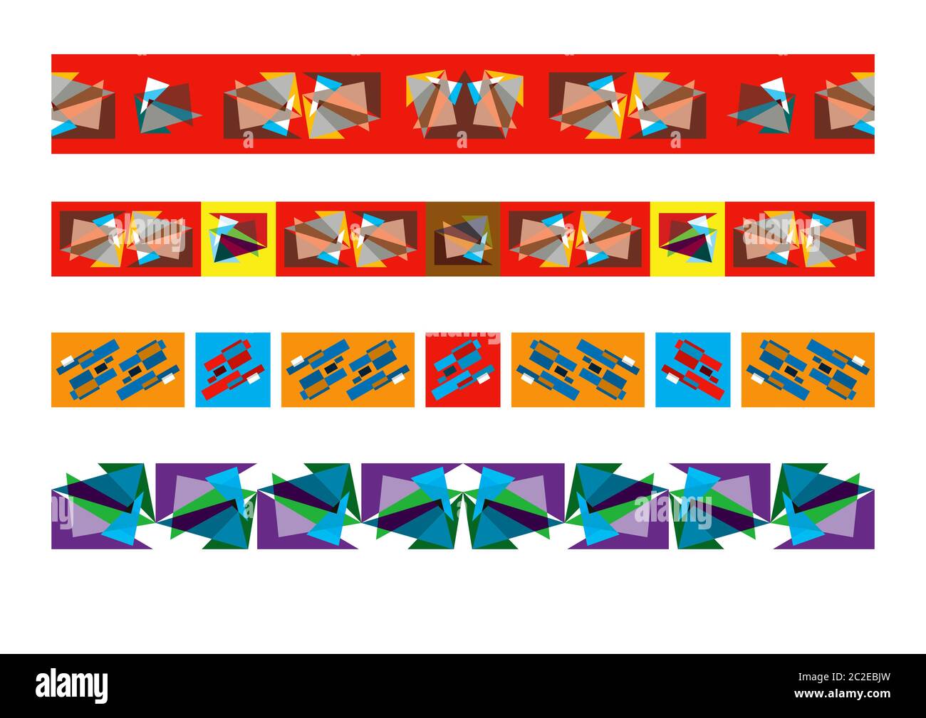 Il fregio del pattern di confine, astratta geometrica colorate decorazioni. Foto Stock