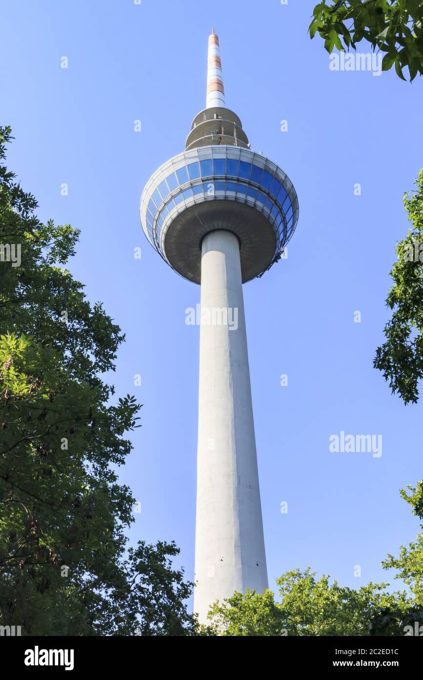 Torre di telecomunicazioni di Mannheim, immagine architettonica Foto Stock