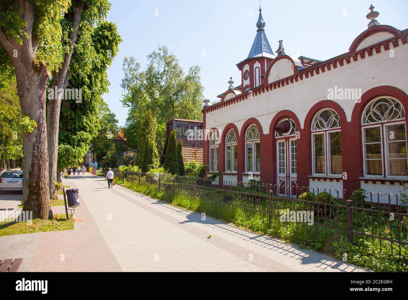 Vista del Svetlogorsk (Kaliningrad Oblast), la Russia. Foto Stock