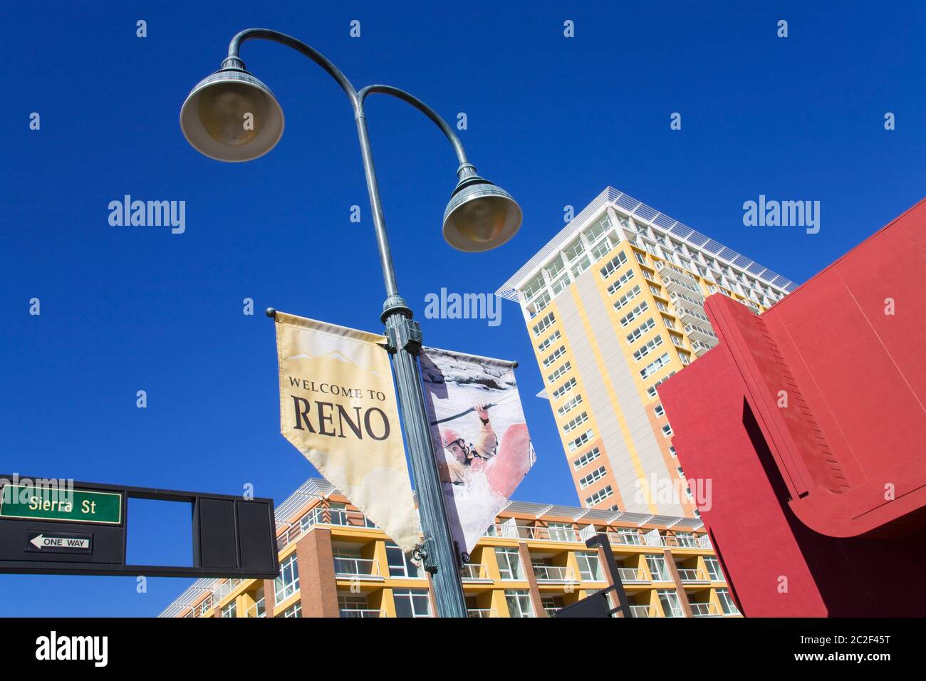 Nuovo appartamento torre su 255 North Sierra Street nel centro di Reno, Nevada, Stati Uniti Foto Stock