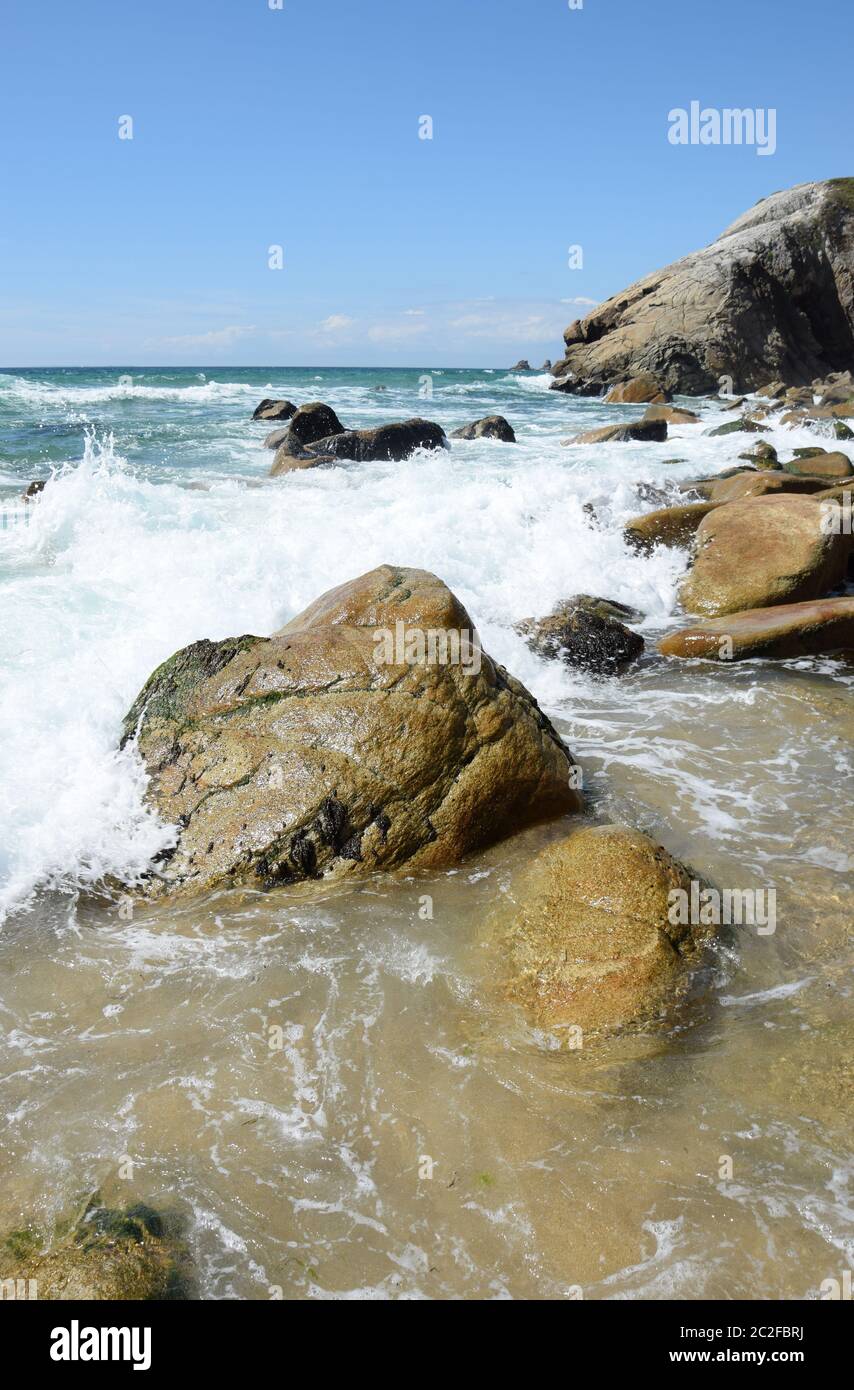 Cote Sauvage Quiberon, Brittany Foto Stock