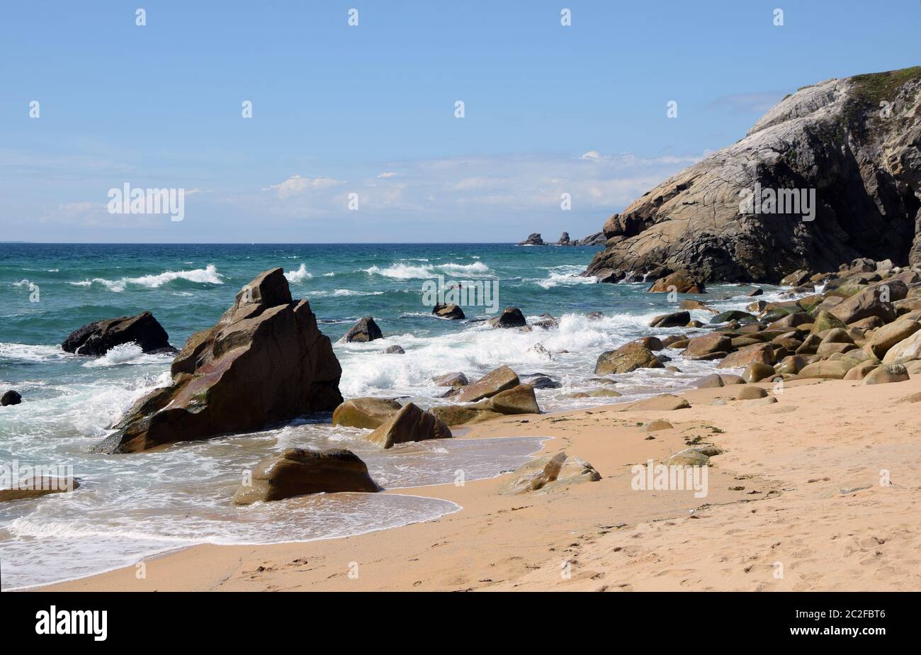 Cote Sauvage Quiberon, Brittany Foto Stock
