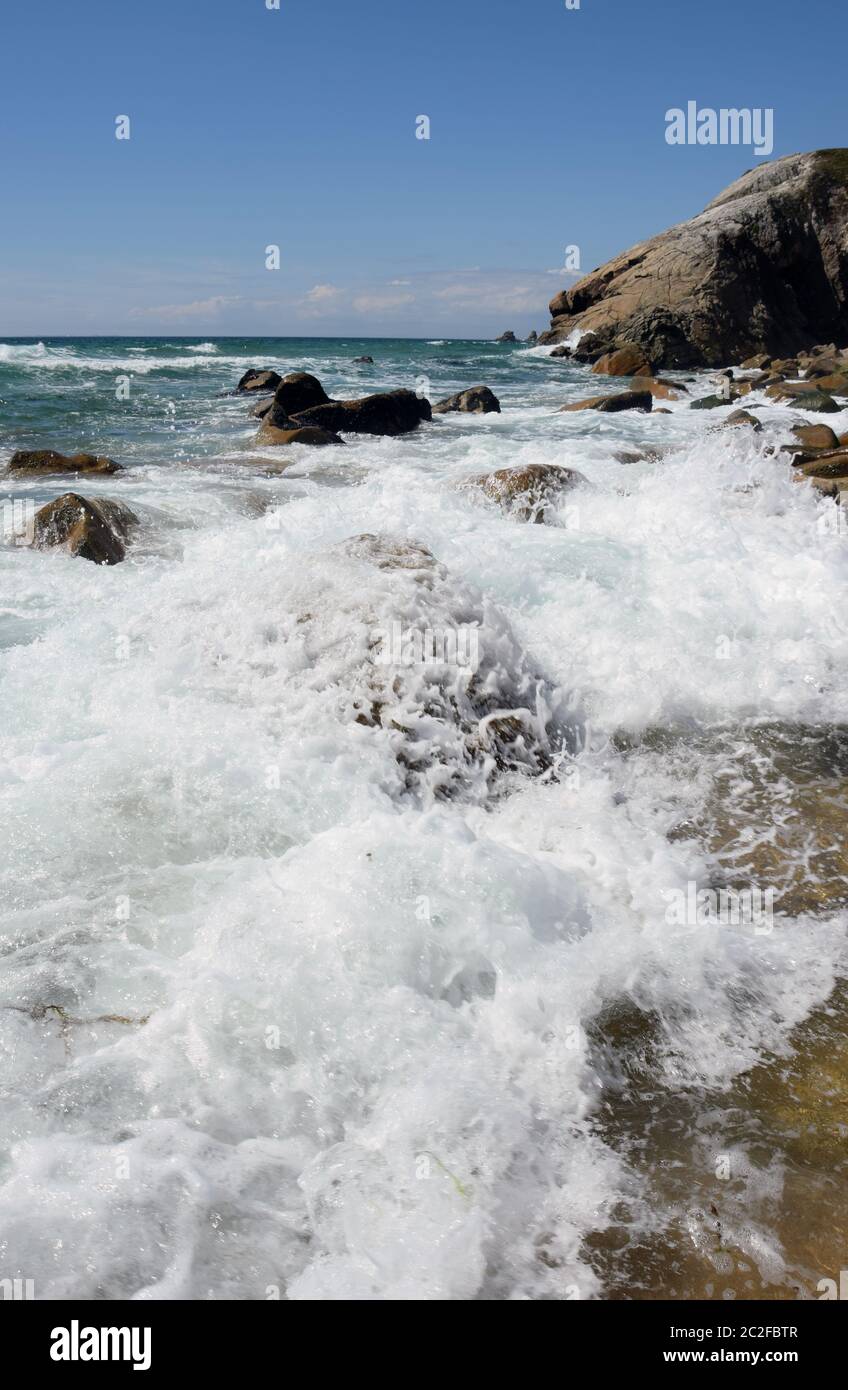 Cote Sauvage Quiberon, Brittany Foto Stock