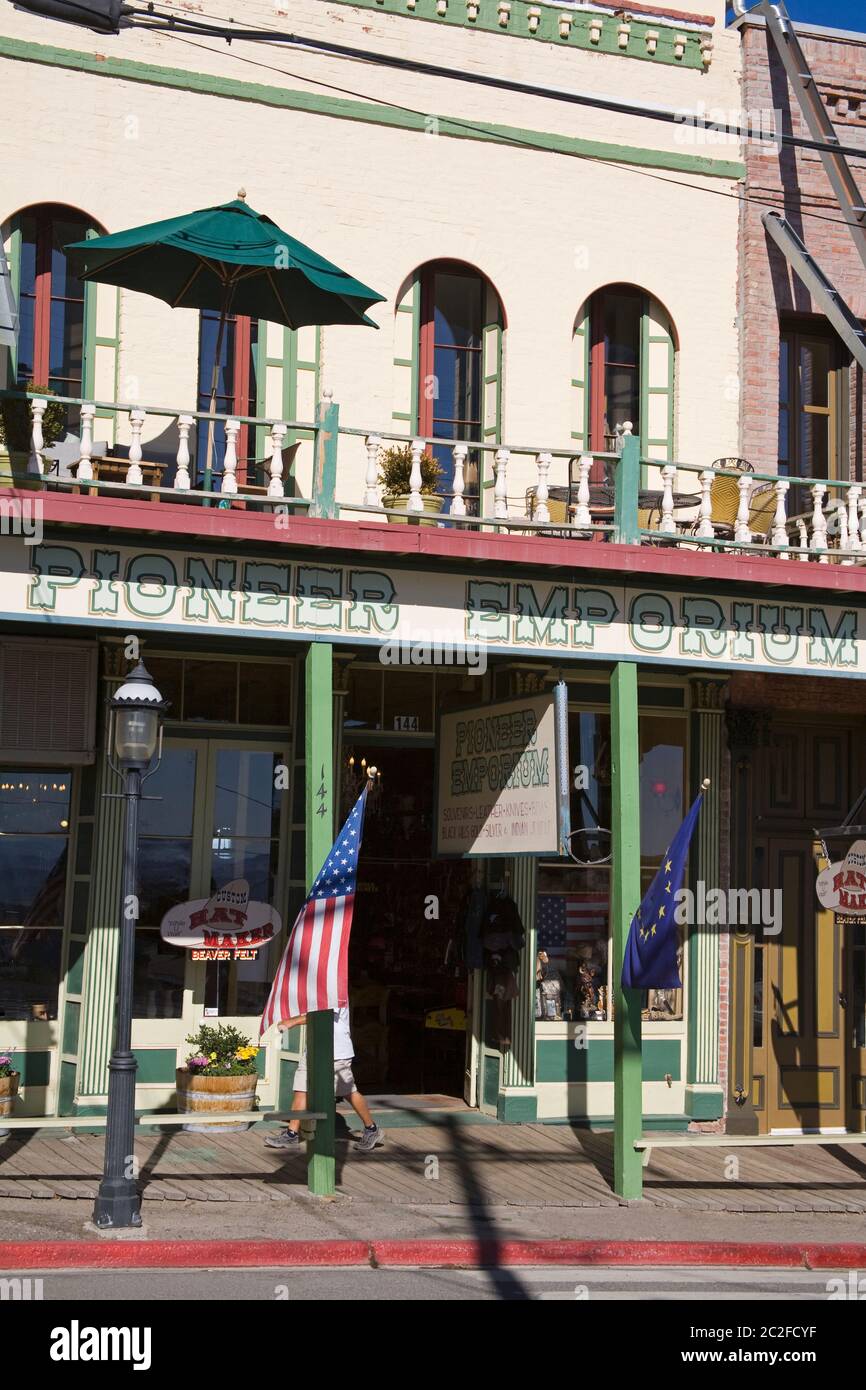 Pioneer Emporium a Virginia City, Nevada, USA Foto Stock