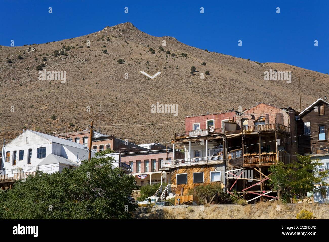 Centro storico di Virginia City, Nevada, Stati Uniti Foto Stock