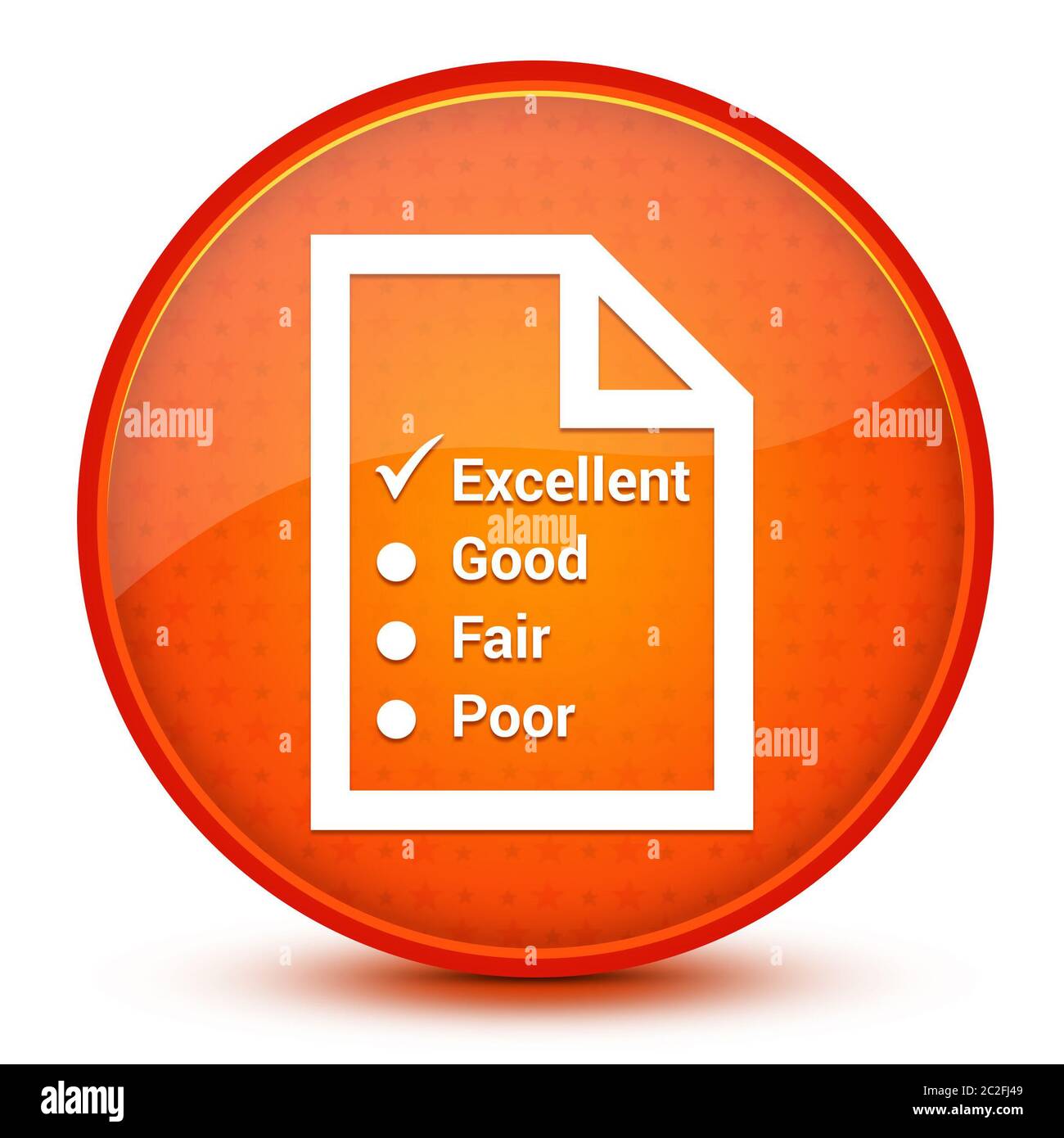 Topografia (icona del questionario) isolata su una stella lucida arancione pulsante rotondo illustrazione astratta Foto Stock