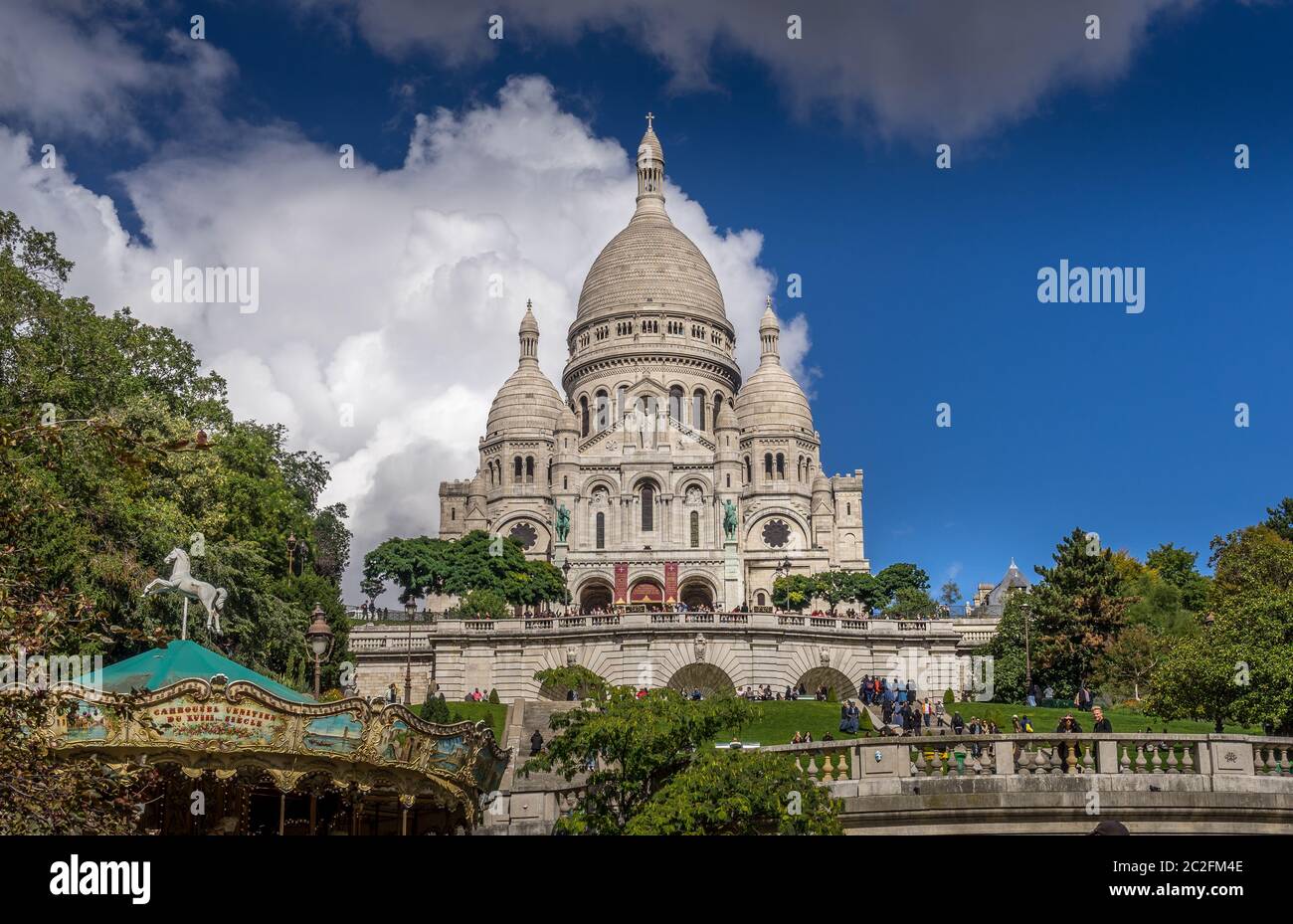 Parigi , Francia - 14 settembre 2017. Basilica del Sacro cuore, dedicata al Sacro cuore di Gesù a Parigi Foto Stock