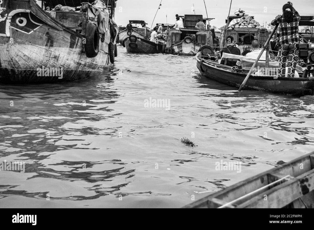 CAN THO/VIETNAM - Novembre 15 2020: Mercato galleggiante CAI Rang a Can Tho, Vietnam Foto Stock