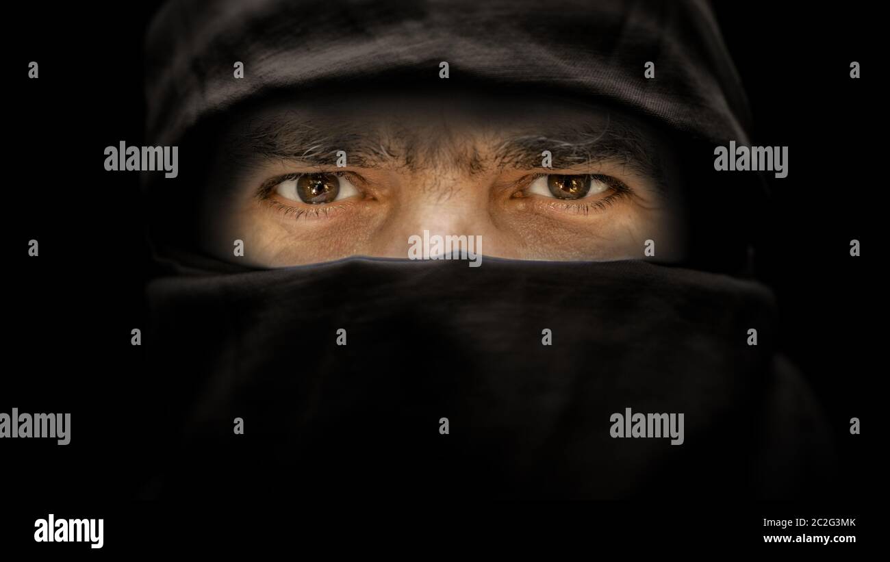 arabo maschio occhi ritratto Foto Stock