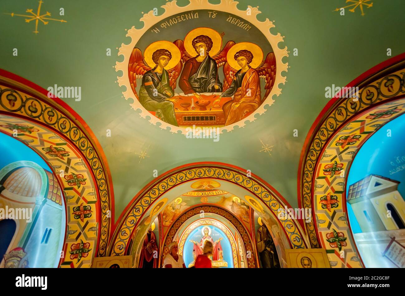 L'interno del Santuario Nazionale di San Photios è raffigurato, il 11 aprile 2015, a St. Augustine, Florida. Foto Stock