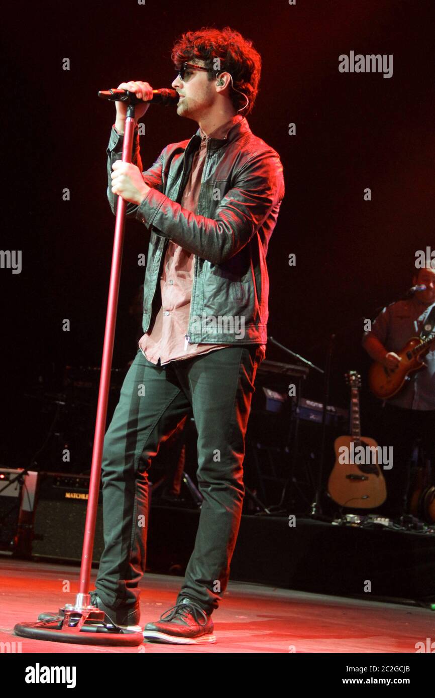 RIO DE JANEIRO, 12.03.2012: Jonas Brothers suona alla Citibank Hall di Rio de Janeiro (Néstor J. Beremblum / Alamy News) Foto Stock