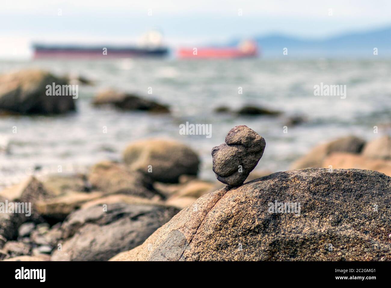 Rock fotografato in modo che assomigli al profilo del viso. Foto Stock