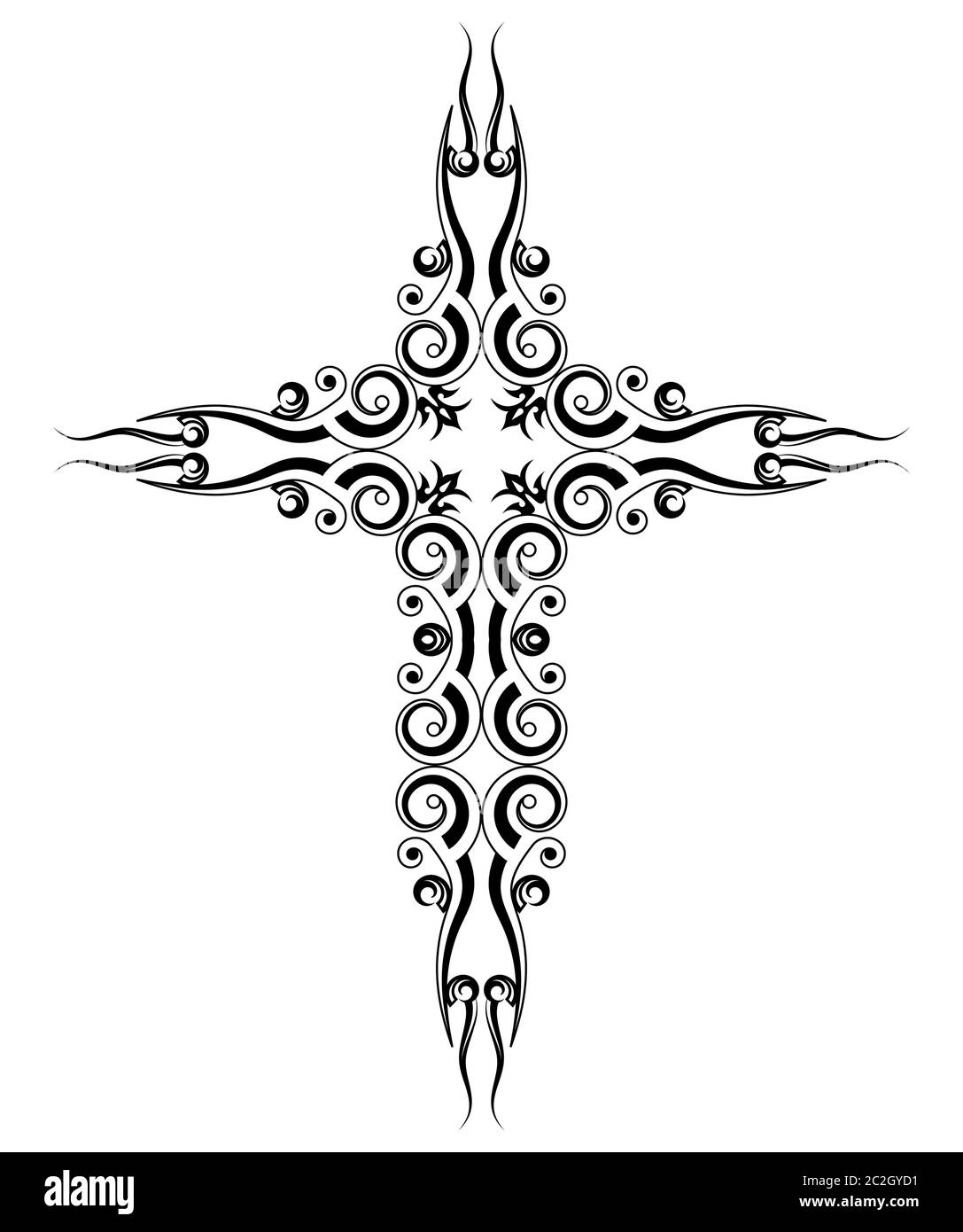 Christian Cross Design, il simbolo del cristianesimo illustrazione dell'arte vettoriale Illustrazione Vettoriale