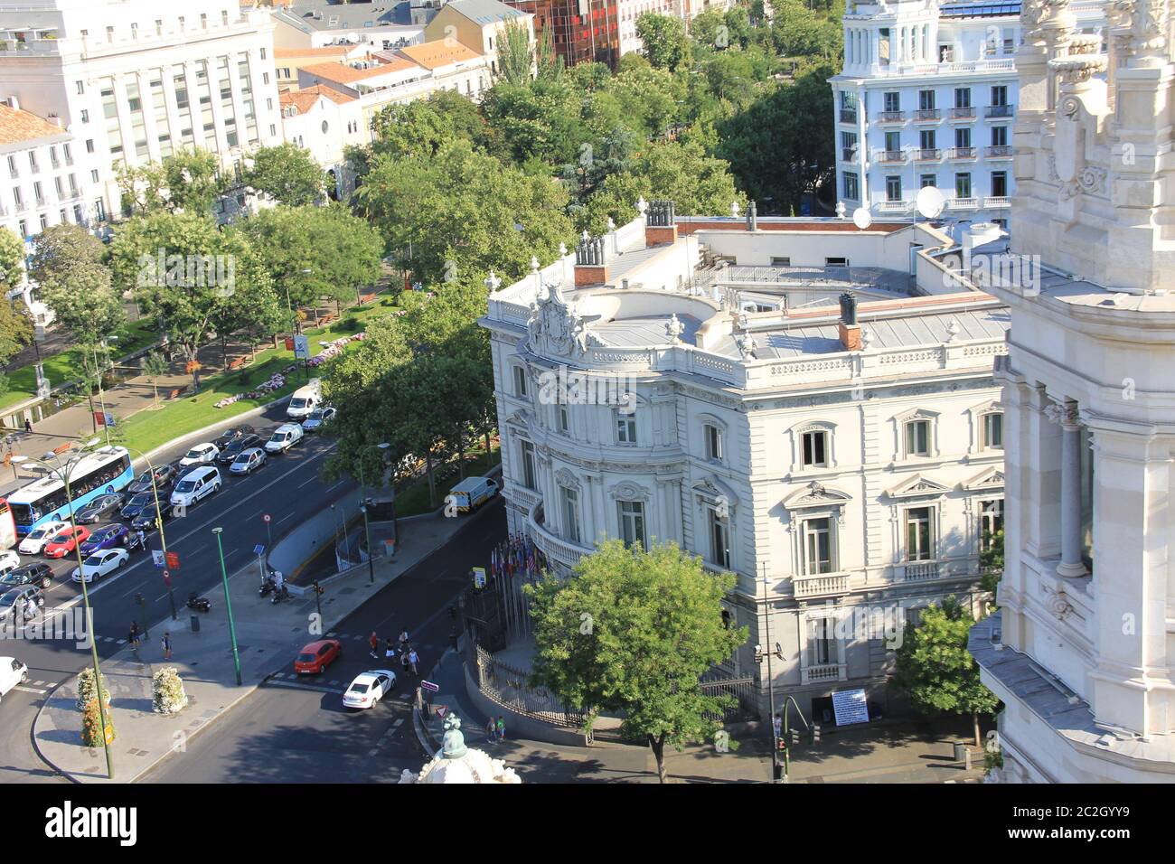 palacios de cibeles madrid Foto Stock