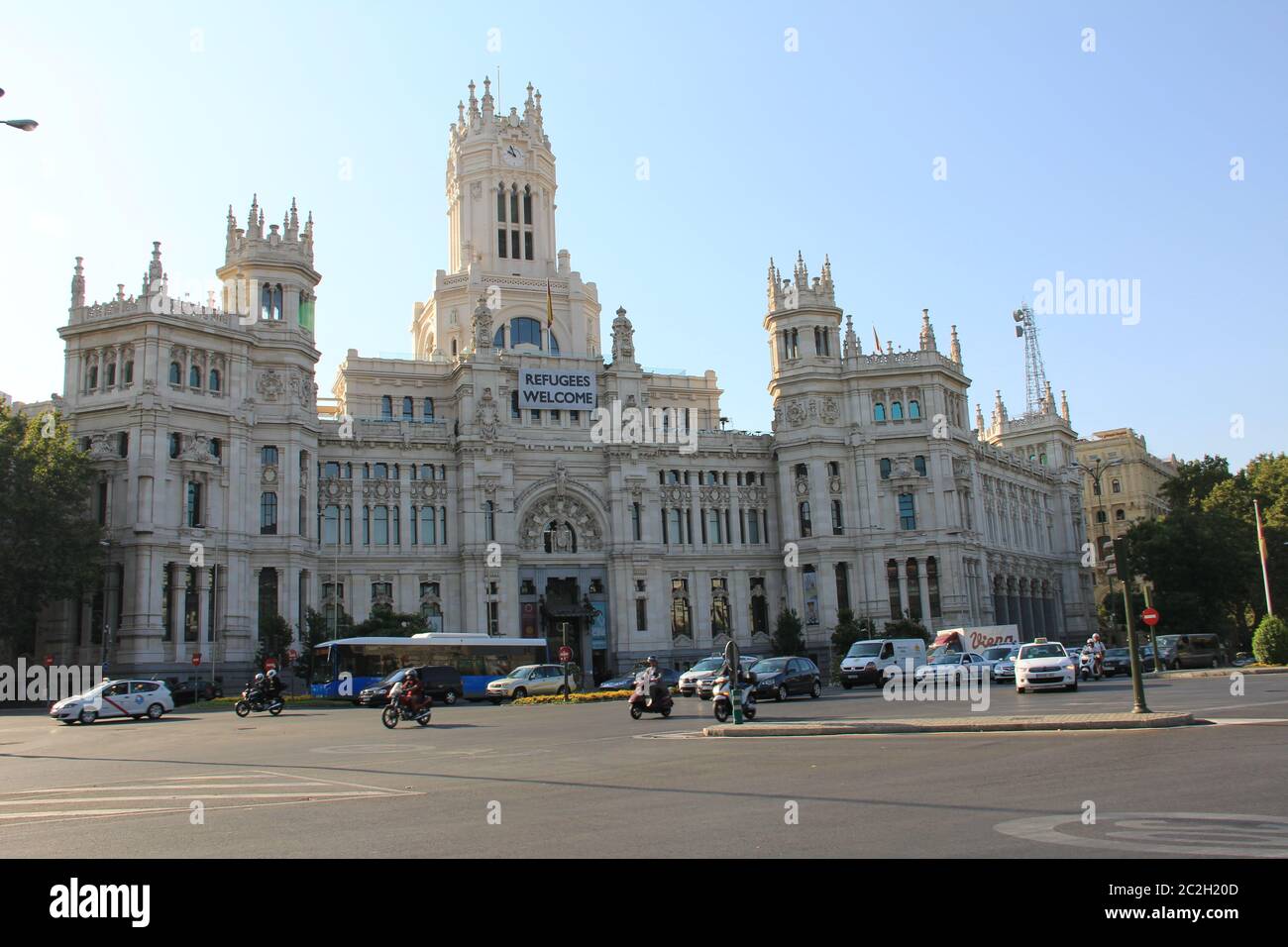 palacios de cibeles madrid Foto Stock