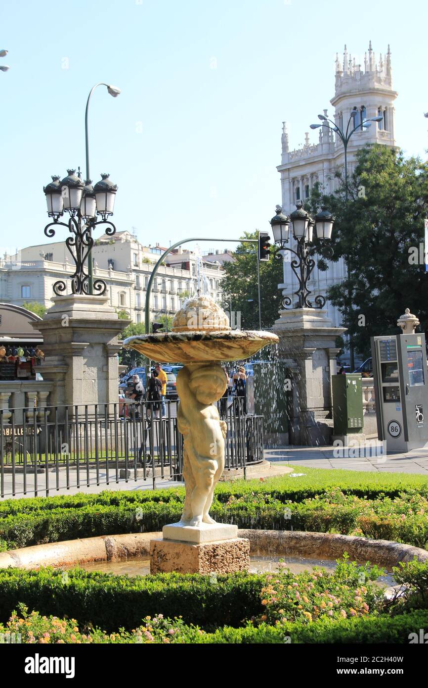 palacios de cibeles madrid Foto Stock