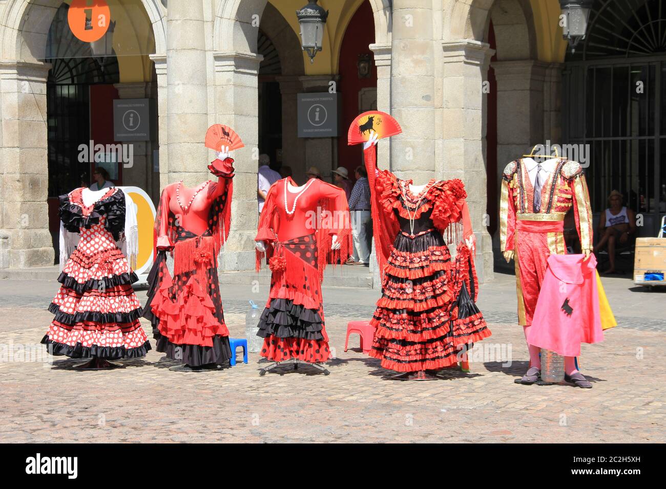 Plaza Mayor a Madrid Foto Stock