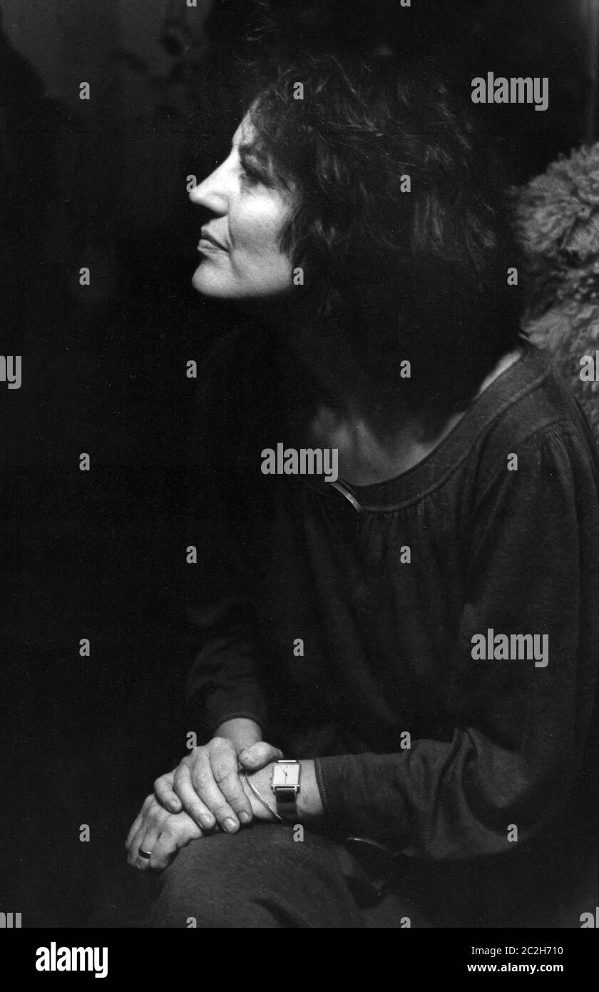 Germaine Greer, Boston, 1979 leggere dal suo Libro la corsa dell'ostacolo circa le donne artisti Foto Stock