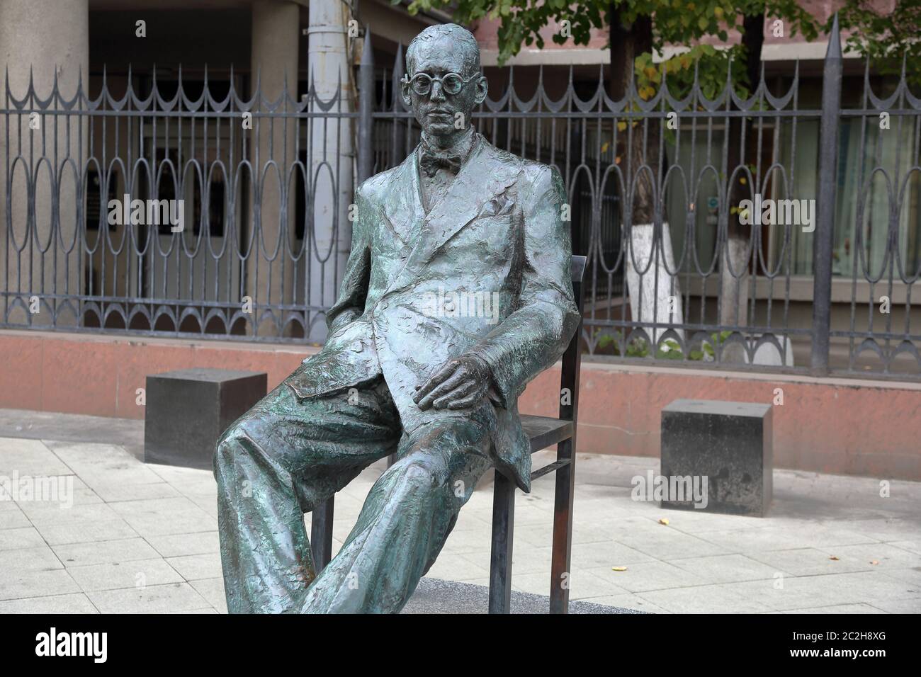 Mosca, Russia - 28 settembre 2019: Monumento al famoso architetto francese le Corbusier Foto Stock