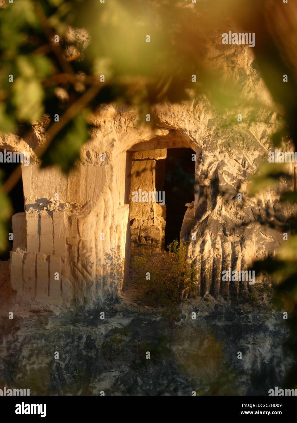 ingresso alla grotta Sint Pietersberg nei pressi di maastricht nei Paesi Bassi Foto Stock