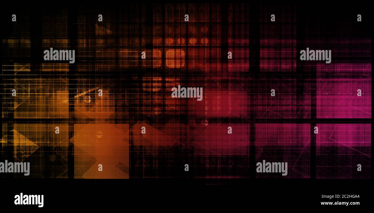 La tecnologia virtuale con filtraggio dei dati Web Art Foto Stock