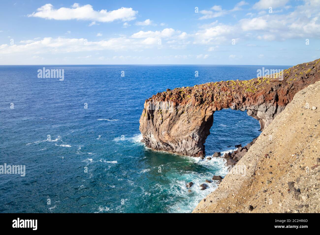 Arco di roccia Punta Perciato Foto Stock