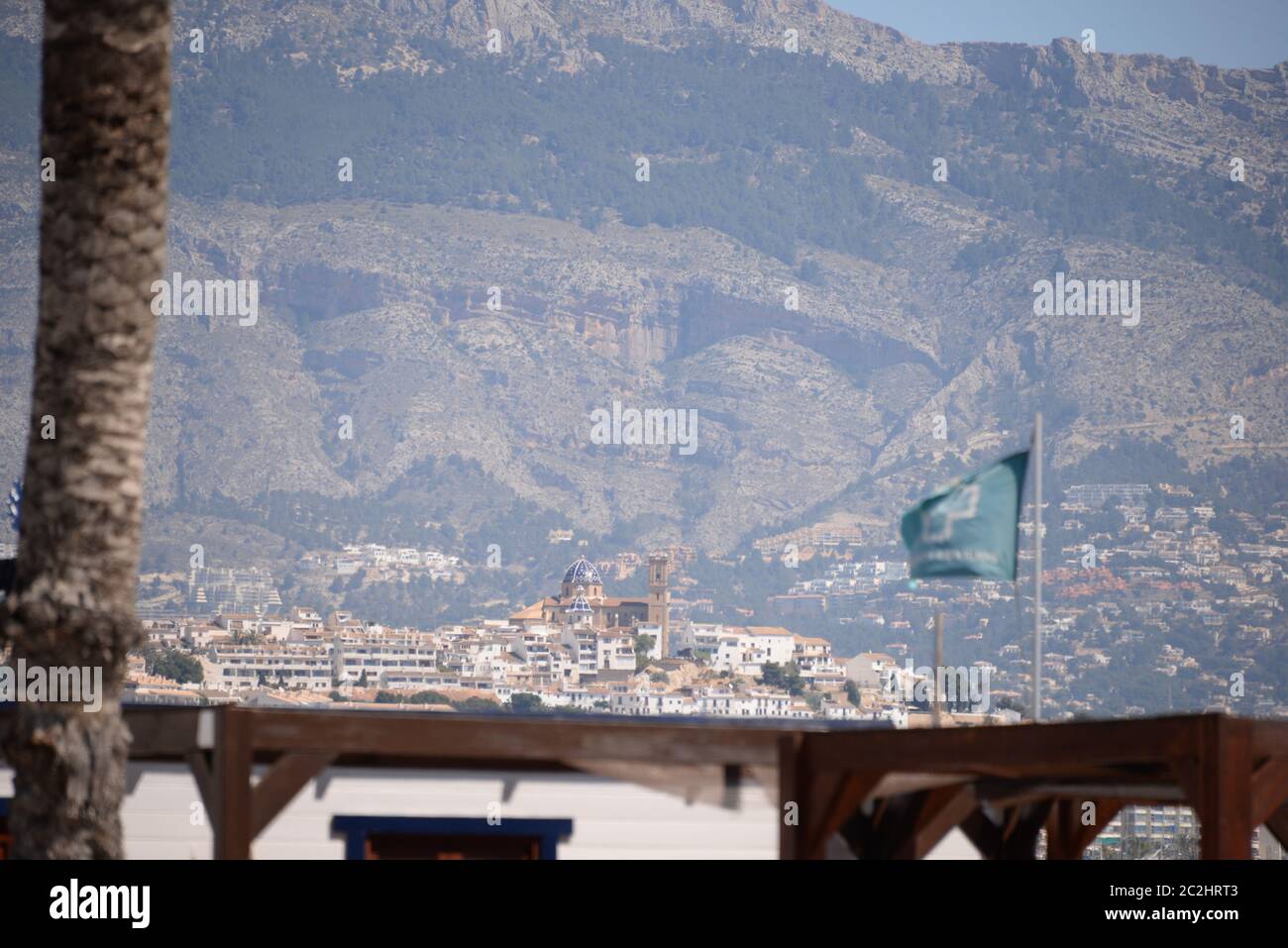 Paesaggi urbani, facciate di case, il paesaggio di Altea, Costa Blanca, Spagna, maggio, 2019 Foto Stock