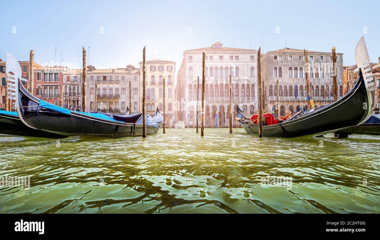 vista panoramica sul canal grande di venezia Foto Stock