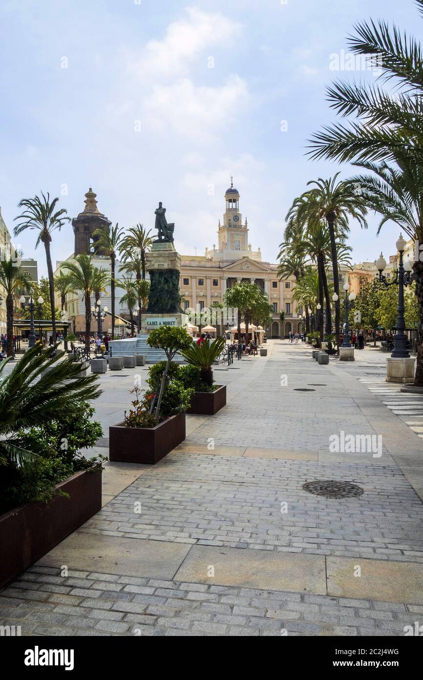 Spagna, Cadice - Plaza de San Juan de Dios Foto Stock