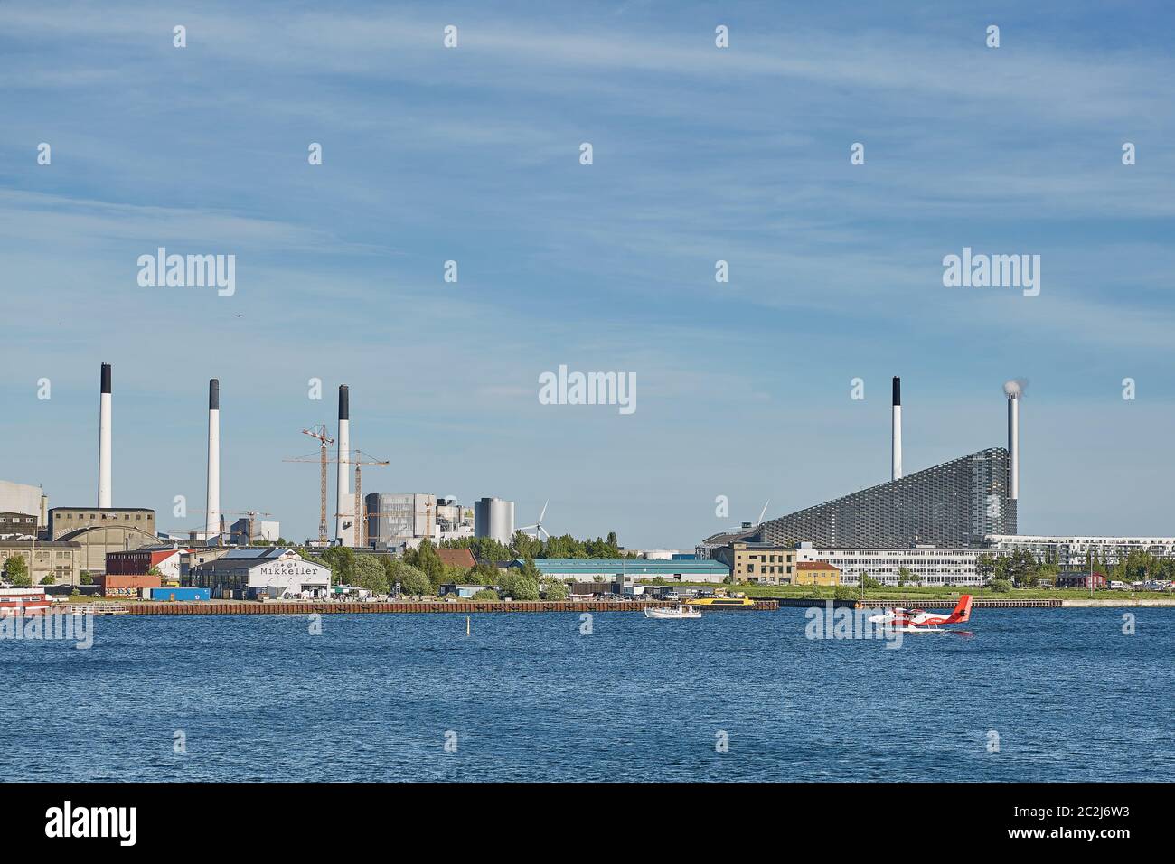 Amager Bakke / centrale elettrica di Copenhagen per la produzione di rifiuti e energia. Foto Stock
