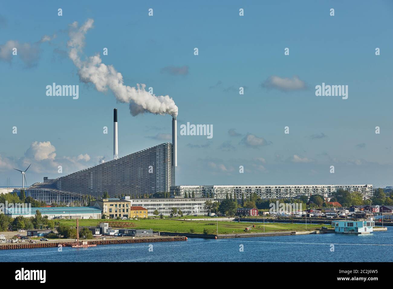 Amager Bakke / centrale elettrica di Copenhagen per la produzione di rifiuti e energia. Foto Stock