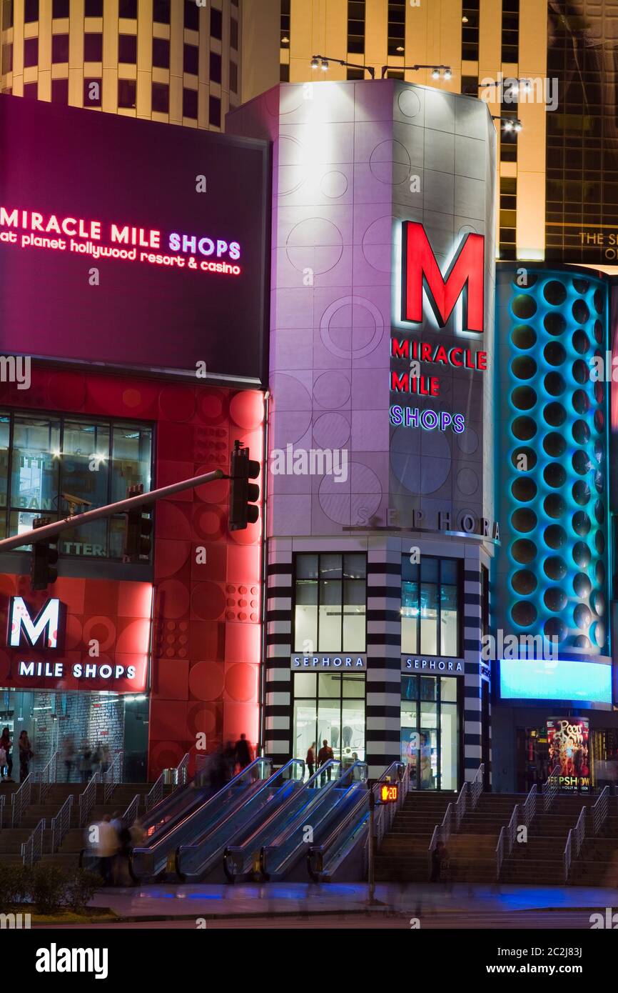 Miracle Mile Shops al Planet Hollywood Casino, Las Vegas, Nevada, USA Foto Stock