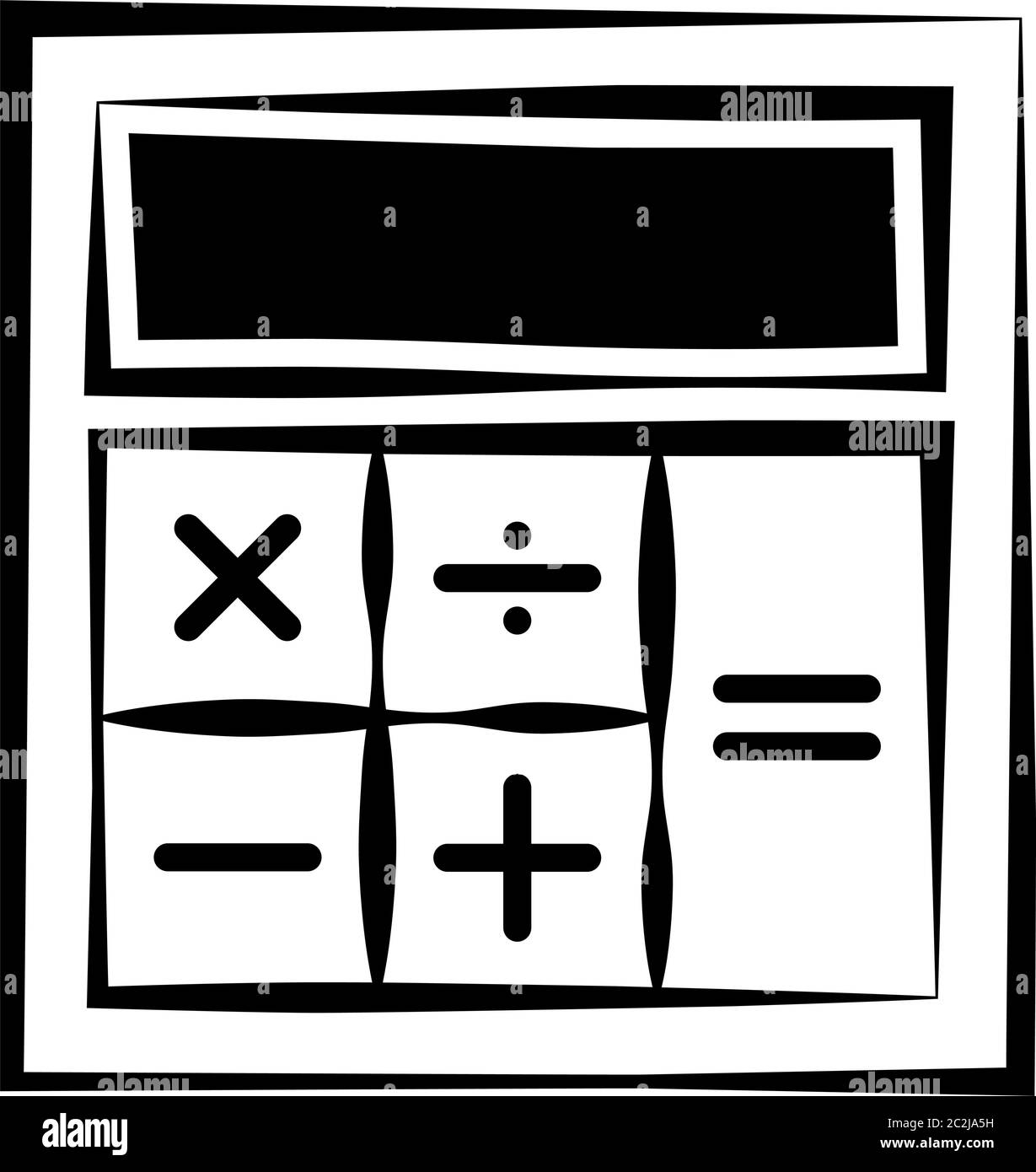 Icona Calcolatrice, tastiera Calcolatrice segno Illustrazione grafica vettoriale Illustrazione Vettoriale