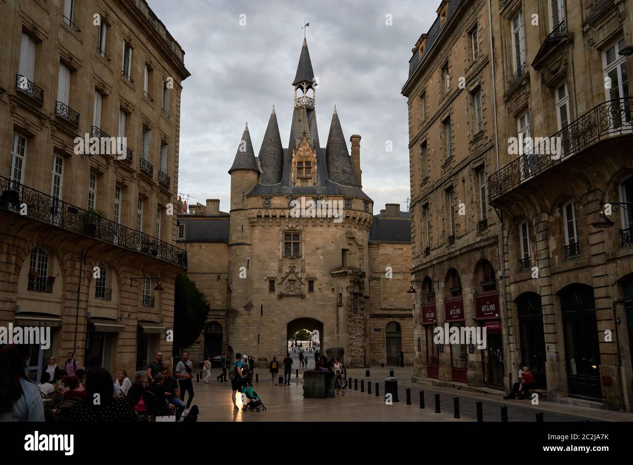 Cailhau Gate Bordeaux City, Francia 2019 agosto Foto Stock