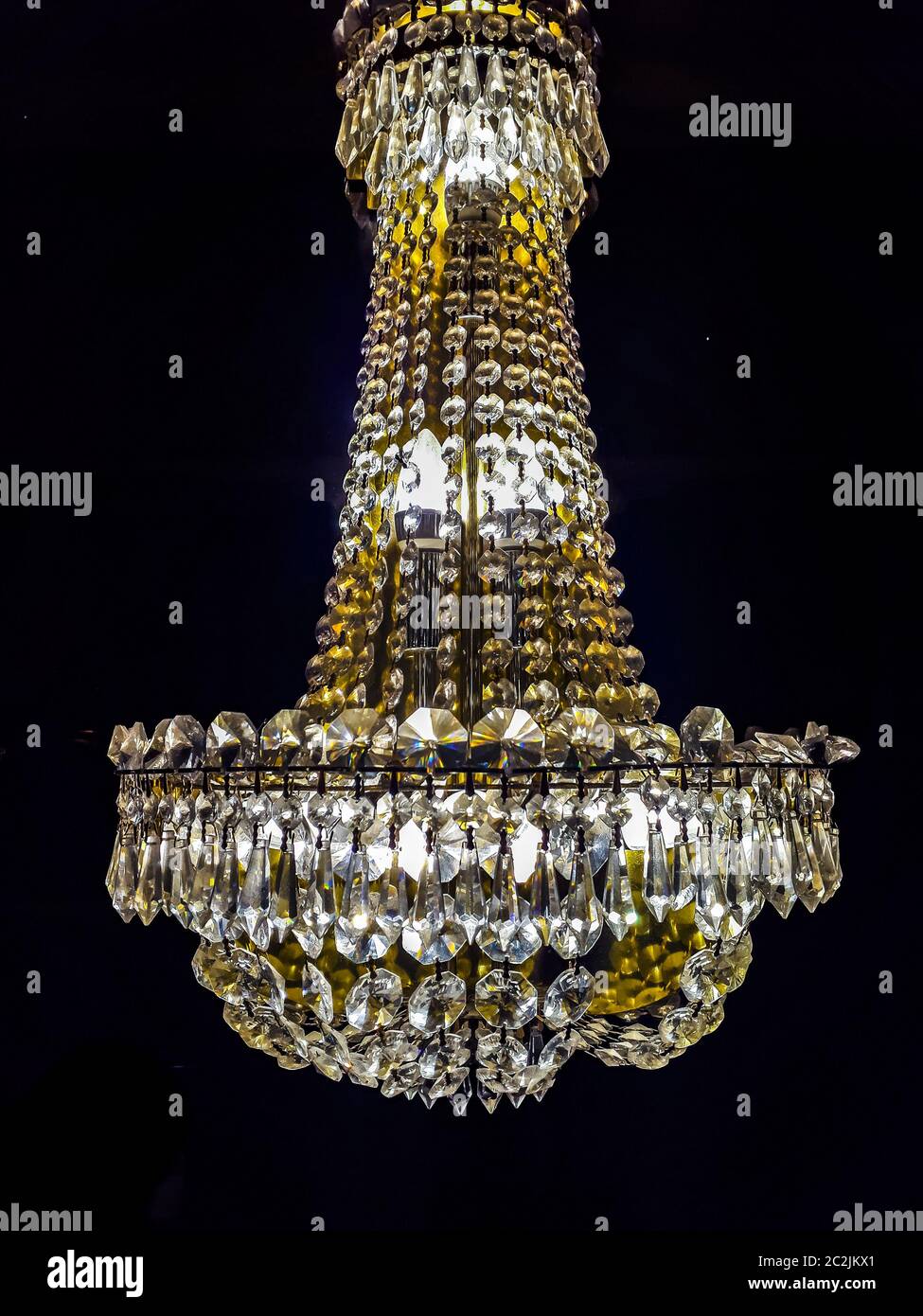 Tetto con luce decorata Foto Stock
