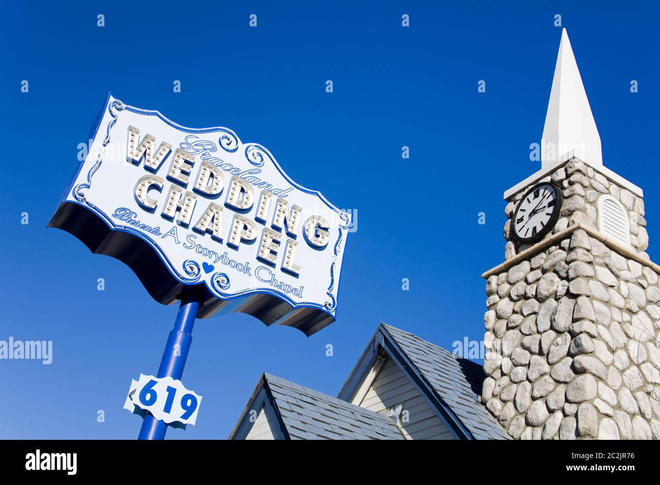 Cappella nuziale di Graceland, Las Vegas, Nevada, Stati Uniti, Nord America Foto Stock