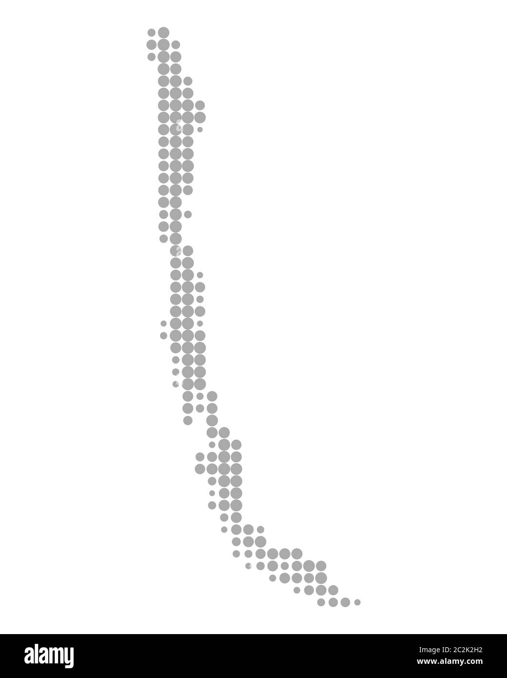 Mappa del Cile Foto Stock