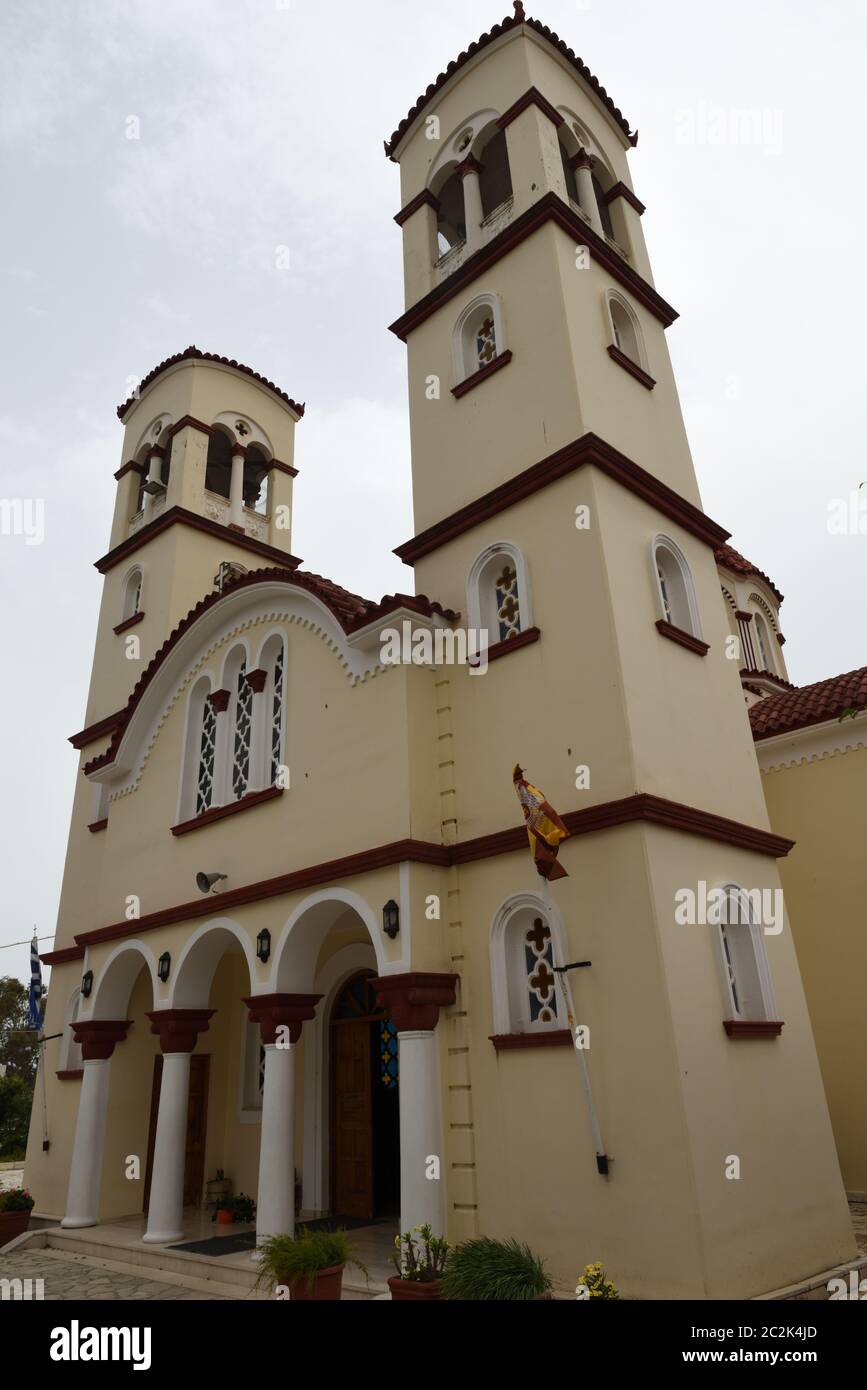 Una chiesa a Georgioupolis su Creta in Grecia Foto Stock