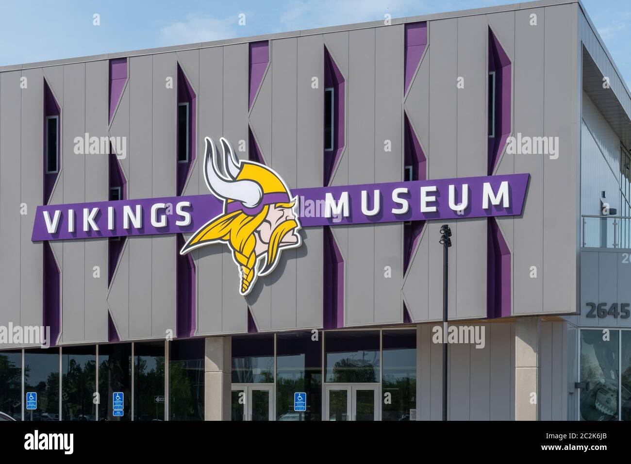 EAGAN, MN/USA - 15 GIUGNO 2020: Museo Vikings al Minnesota Vikings Twin Cities Orthopaedics Performance Center. Foto Stock