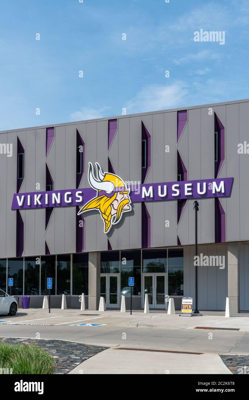 EAGAN, MN/USA - 15 GIUGNO 2020: Museo Vikings al Minnesota Vikings Twin Cities Orthopaedics Performance Center. Foto Stock