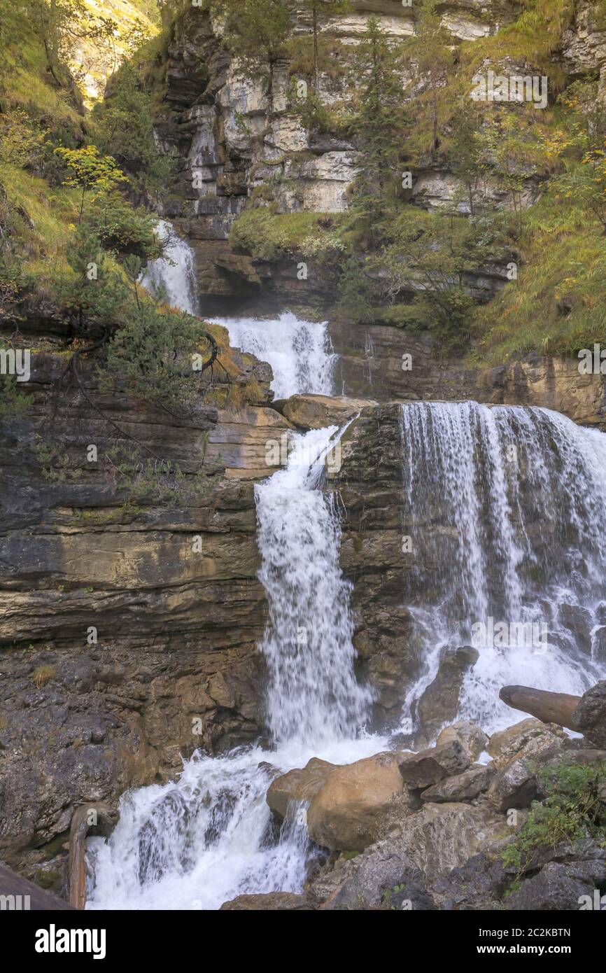 Cascate Kuhflucht in montagne estere, Baviera, Germania Foto Stock