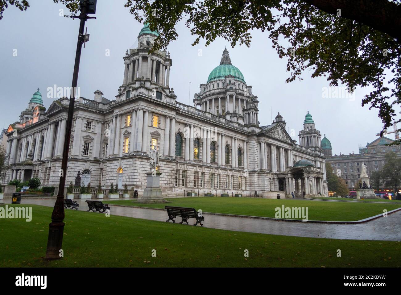 Belfast City Hall a Belfast, Irlanda del Nord, Regno Unito, Europa Foto Stock
