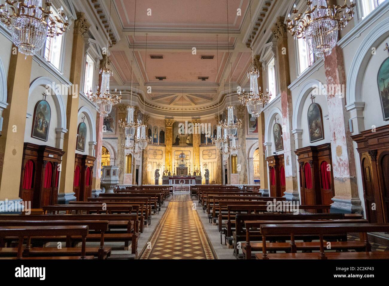 Interno della Chiesa Cattolica del Sacro cuore a Limerick, Repubblica d'Irlanda, Europa Foto Stock