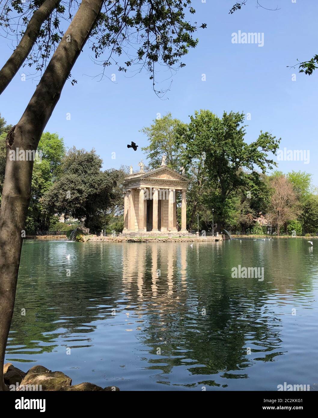 Parco di Villa Borghese Roma Foto Stock