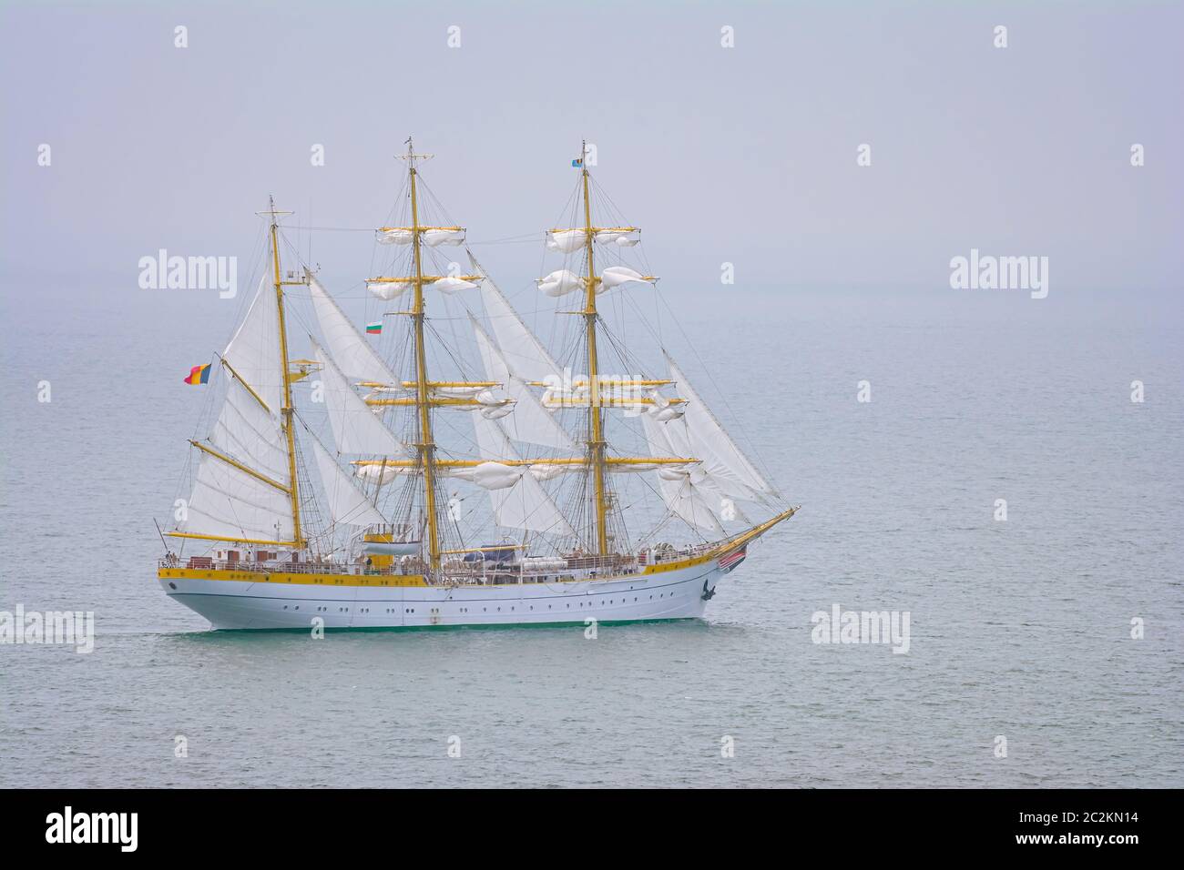 Tre barque masted nel Mar Nero Foto Stock