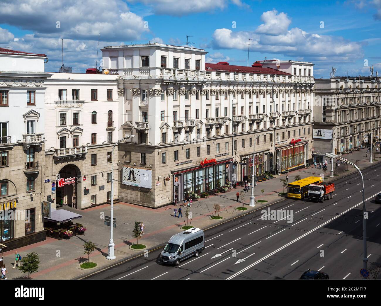 Minsk, Viale Indipendenza Foto Stock