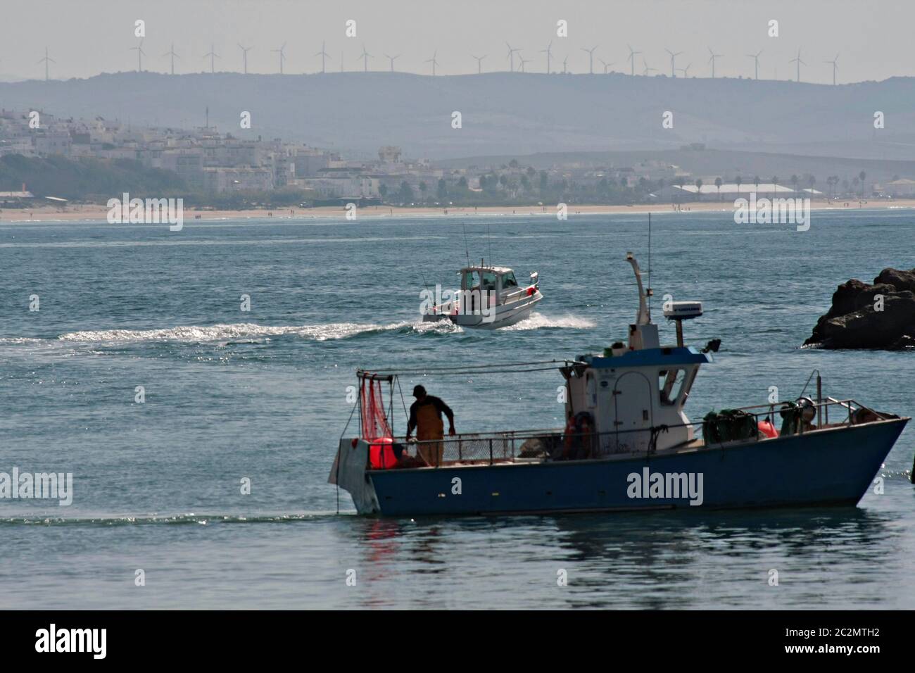 Acqua di fronte a Conil. Andalusia Foto Stock