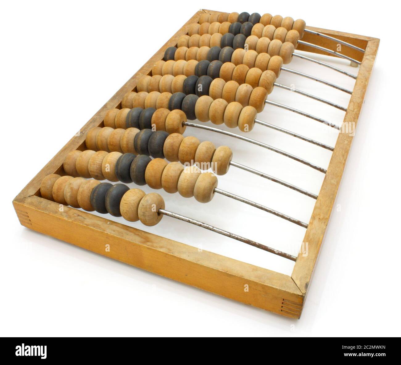 In legno antico abacus close up Foto Stock