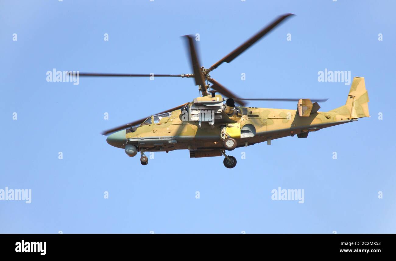 Elicottero russo Ka-52 (alligatore) Foto Stock