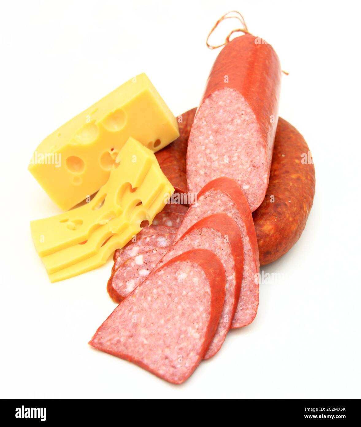 La salsiccia fresca con formaggio Foto Stock